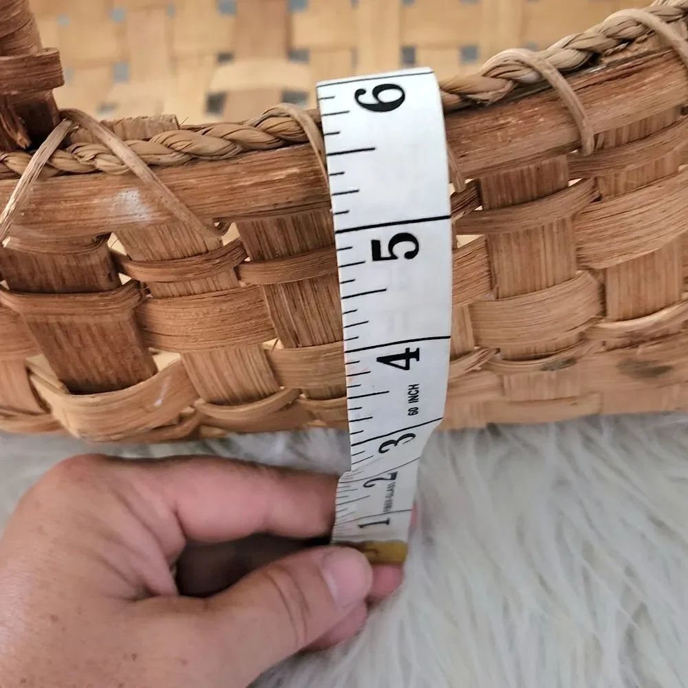 Handcrafted wicker basket vintage